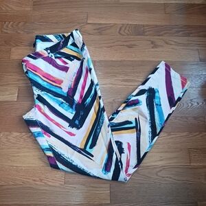 H&M Black and White Straight Leg Pants